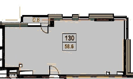Двухкомнатная квартира 59.4 м²